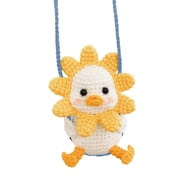 Animal Crochet Set for Beginner, DIY Duck Hand Made Crocheting Crafts Hand Knitting Toy Pendant for Home Decor Birthday Gift