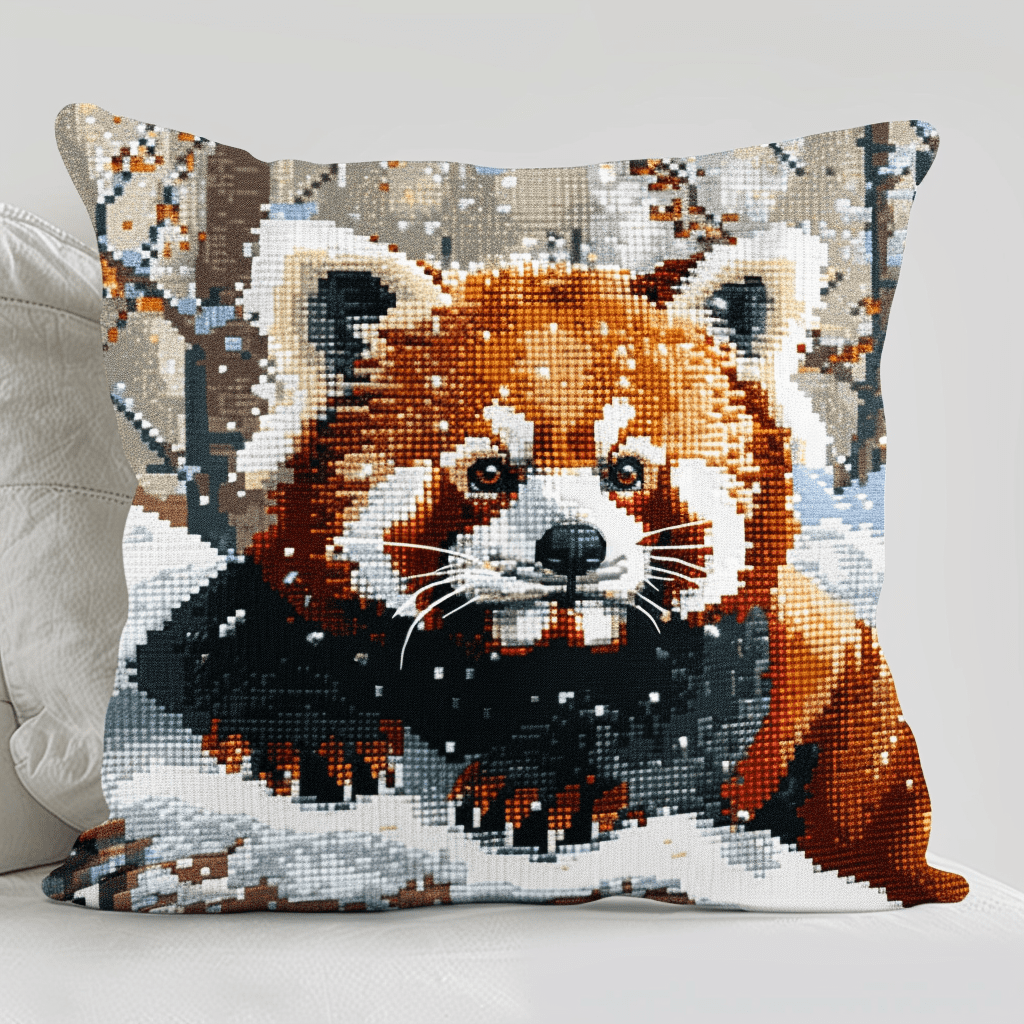 Animal Cross Stitch Throw Pillow Case Kits , 45X45cm , Cross Stitch Kits for Adults (11ct)