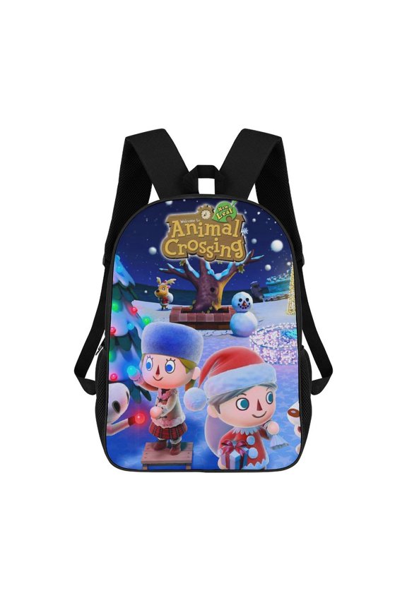 Animal Crossing Backpack 17 Inch Bookbag Casual Daypack Travel Backpacks for Work Hiking Camping