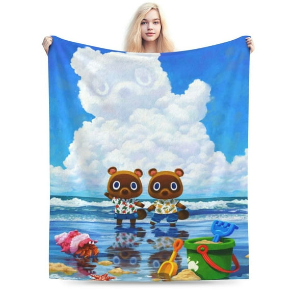 Animal Crossing Blanket Fuzzy Plush Bed Blanket Cozy Fluffy Air Condition Quilt For Adults Kids