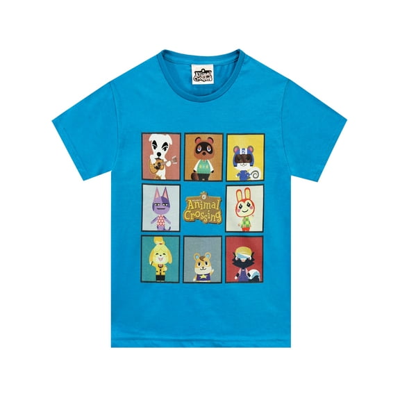 Animal Crossing Boys T-Shirt Blue Sizes 4-12