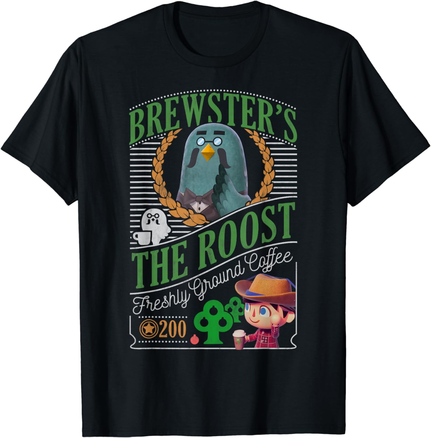 Animal Crossing Brewster's The Roost Cafe T-Shirt - Walmart.com