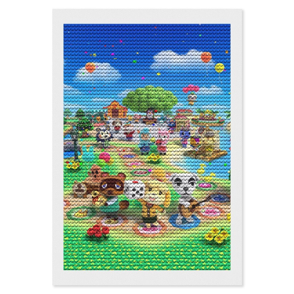 Animal Crossing Diamond Art Kits for Adults Kids,DIY 5D Round Full ...