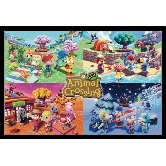 Animal Crossing - Four Seasons Laminated & Framed Poster (36 x 24)