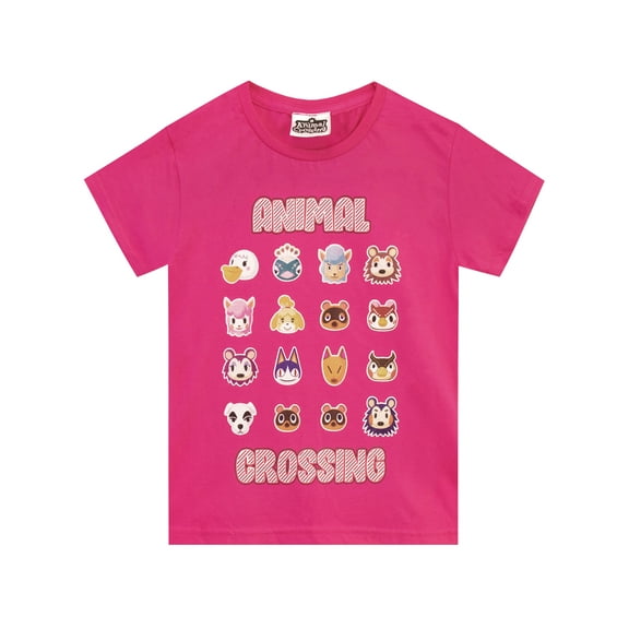 Animal Crossing Girls Friends Forever T-Shirt Pink Sizes 4-12