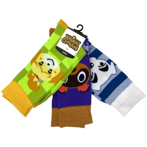 Animal Crossing Isabelle, Tom Nook & Kk Slider Crew Socks 3 Pack