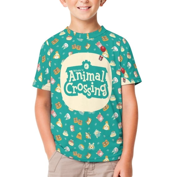 Animal Crossing Kid's T-Shirt Short Sleeve T-Shirt Tops Summer Tee Shirt for Boys Girls 140CM