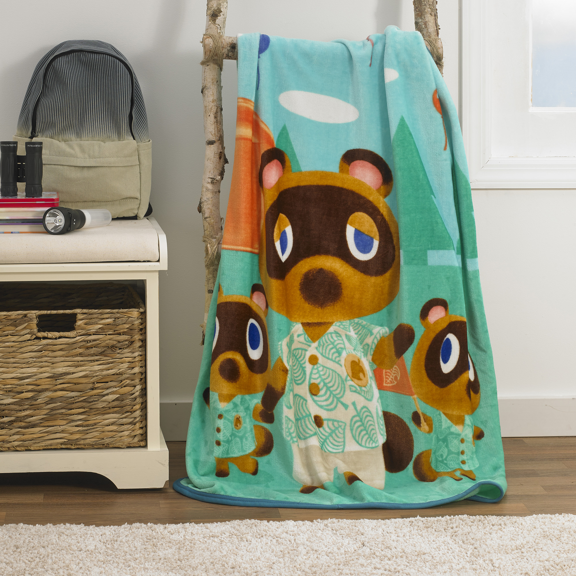Animal Crossing Kids Silky Soft Plush Throw Blanket, 40 x 50, Gaming Bedding, Green - image 1 of 6