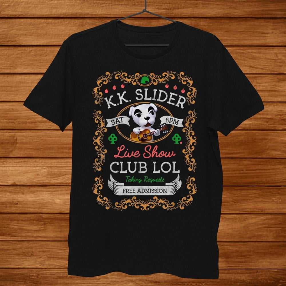 Animal Crossing Kk Slider Live Show Poster Shirt Gift Black Unisex T