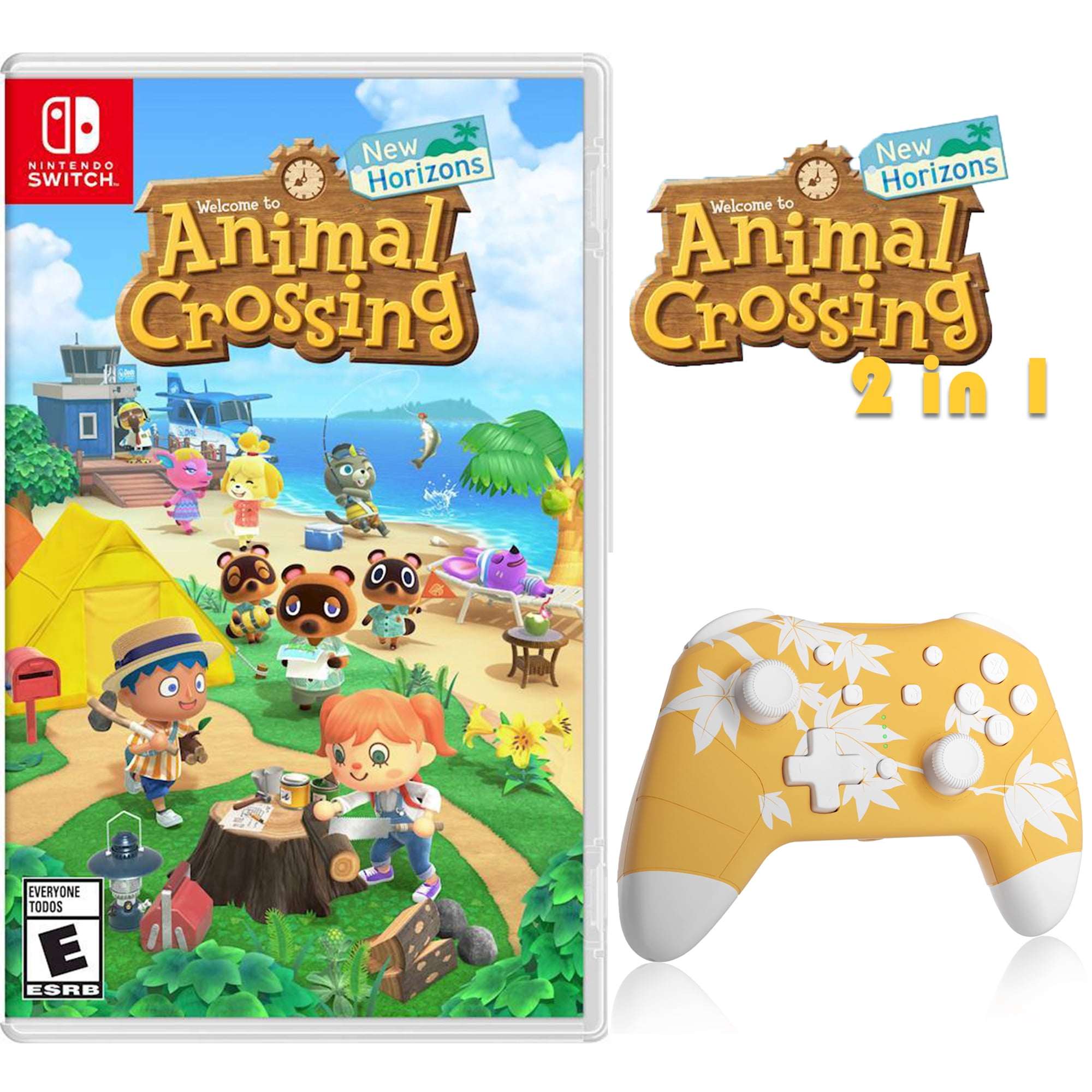 Animal Crossing - New Horizons Game Disc and Upgraded Wireless Switch