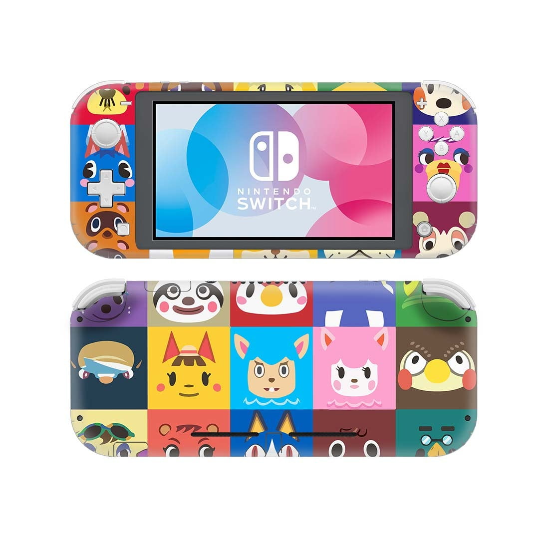 Étui de protection pour Nintendo Switch Lite, Hard Pc Clear Anti-shock  Split Cover pour Animal Crossing Design
