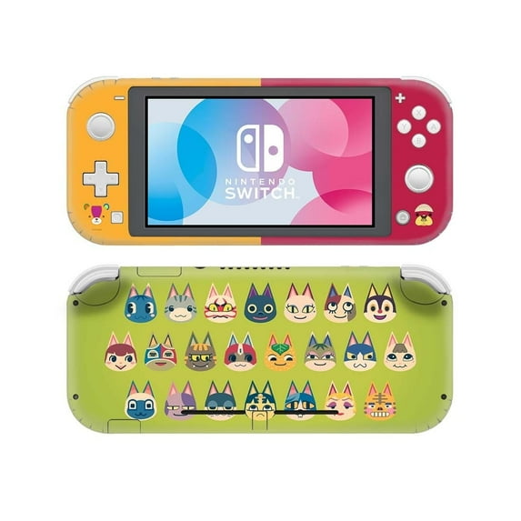 Animal Crossing Nintendo Switch Lite Skin with Clear Nintendo Switch Lite Case Package, Cute Cartoon Nintendo Switch Lite Decal Wrap & Hard Cover, NS Lite Console Accessories
