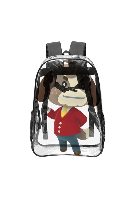 Animal Crossing Pattern Transparent Backpack Lightweight And fashionable Showcasing Personality And Leading The Trend