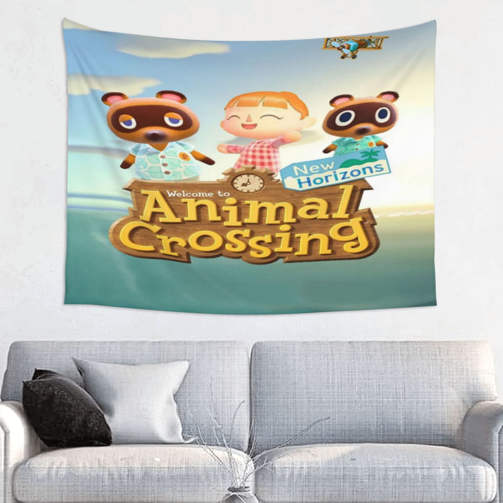 Animal Crossing Wall Tapestry Anime Poster For Bedroom Aesthetics Funny Room Decor Flag Wall