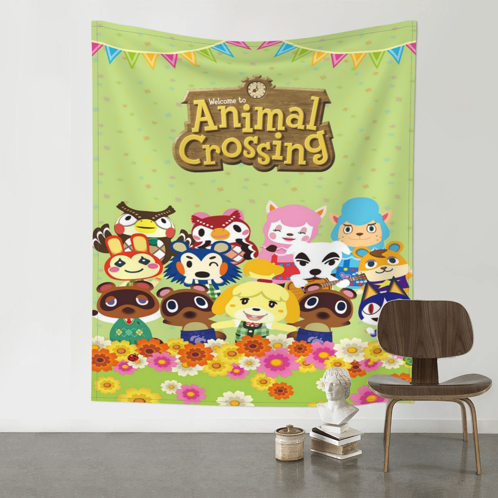 Animal Crossing Wall Tapestry Anime Poster For Bedroom Aesthetics Funny Room Decor Flag Wall