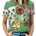 thumbnail image 1 of Animal Crossing Womens T-shirts Crewneck Shirts Blouse Short Sleeve Tee Shirts Girls Tops L, 1 of 8