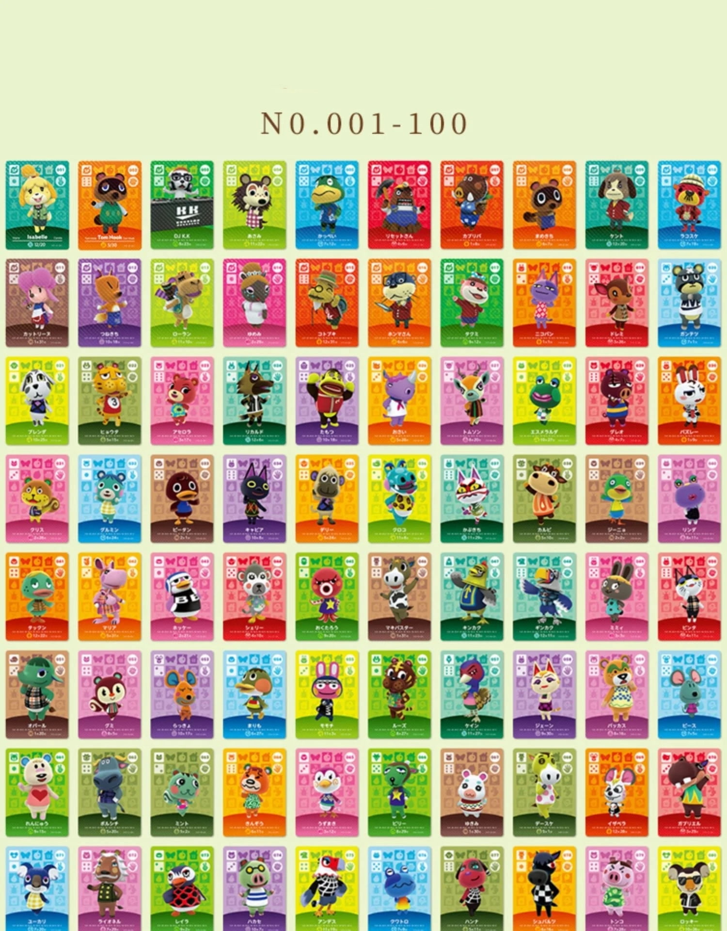 Animal Crossinged Cards Series 1 to Series 5 Scan to get animal
