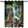 thumbnail image 1 of Animal Curtain Forest Animal Tiger Pattern Curtains for Bedroom Living Room Decoration Item Window Curtain Living Room, 1 of 6