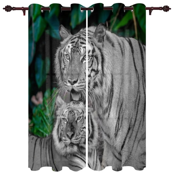 Animal Curtain Forest Animal Tiger Pattern Curtains for Bedroom Living Room Decoration Item Window Curtain Living Room