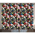 thumbnail image 1 of Ambesonne Animal Curtains 2 Panel Set, Colorful Exotic Birds, 108" x 63", Multicolor, 1 of 3