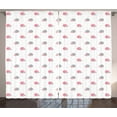 thumbnail image 1 of Ambesonne Animal Curtains 2 Panel Set, Fluffy Pinkish Hedgehog, 108" x 96", Pale Pink and Pale Grey, 1 of 3