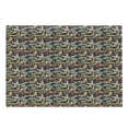 thumbnail image 1 of Animal Cutting Board, Cartoon Style Fauna of Savannah Giraffe Antelope Zebra Crocodile and Lion, Decorative Tempered Glass Cutting and Serving Board, Large Size, Multicolor, by Ambesonne, 1 of 1