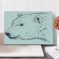 thumbnail image 1 of Animal Cutting Board, Polar Bear Profile Engraved Ink Drawing Grizzly Furry Wildlife in North Zoo, Decorative Tempered Glass Cutting and Serving Board, Large Size, Charcoal Grey White, by Ambesonne, 1 of 1