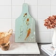 thumbnail image 1 of Animal Cutting Board, Traditional Koi Carps Spots Oriental Items Representing Love Nautical Theme, Decorative Tempered Glass Cutting and Serving Board, Wine Bottle Shape, Orange Beige, by Ambesonne, 1 of 5