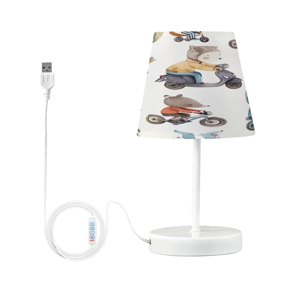 Animal Cycling and Leaf Desk Lamp LED Table Nightstand Lamps with 3 Color Temperatures for Home Bedroom Living Room Decor 6x11