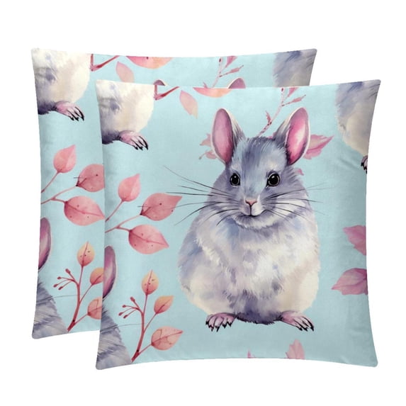 Animal Decorative Pillows Covers with Unique Patterns for Bed, Home Decor - Set of 2 Pillow Inserts - Available in 16x16, 18x18, 20x20 Inches for Various Occasions