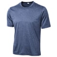 thumbnail image 1 of Animal Den Men's Big & Tall Short Sleeve Moisture Wicking Athletic T-Shirts Regular Sizes & XLT's (Navy Heather, Small), 1 of 1