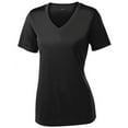 thumbnail image 1 of Animal Den Women's Short Sleeve Moisture Wicking Athletic Shirts (Black, X-Large), 1 of 2