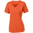 thumbnail image 1 of Animal Den Women's Short Sleeve Moisture Wicking Athletic Shirts (Deep Orange, Medium), 1 of 2