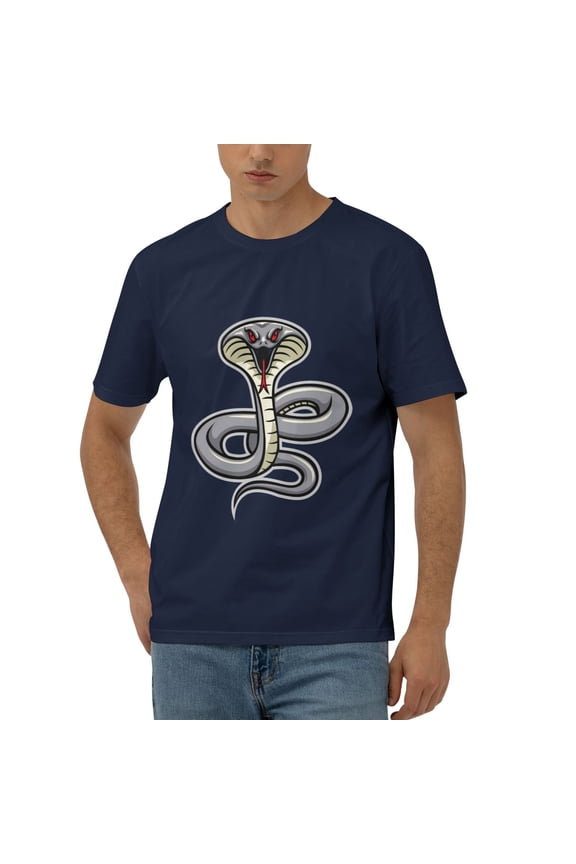 Animal Design Snake Logo T-shirts for women,men,graphic,funny,trendy,vintage,aesthetic,cool,popular,casual,fashion,graphic funny,graphic vintage,graphic cool,Navy Blue M
