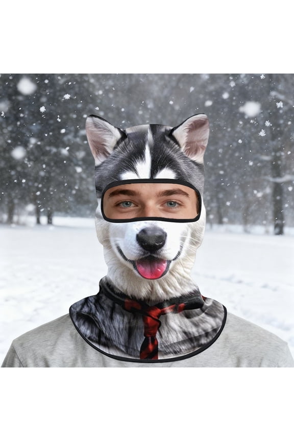 Animal Design Winter Balaclava Ski Mask, Full Coverage Breathable Warm Face Mask, Windproof Thermal Head Cover for Skiing Cycling Outdoor Sports, Cute Animal Pattern