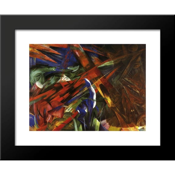 Animal Destinies (The Trees show their Rings, the Animals their Veins) 20x24 Framed Art Print by Marc, Franz
