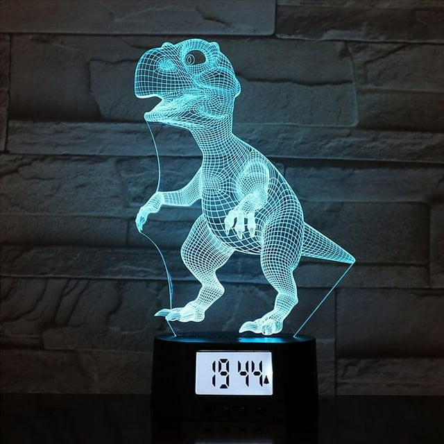 Animal Dinosaur 3D Lamp Touch Sensor 7 Color Changing Decorative Lamp 3d LED Night Light Alarm Clock Lamp