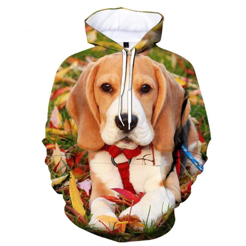 Animal Dog Beagle 3d Print Hoodies For Men Funny Sweatshirt Casual Long