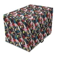thumbnail image 1 of Animal Dog Crate Cover, Colorful Exotic Birds Cockatoo Flamingo Macaw Parrot Toucan Tropic Wildlife Art, Easy to Use Pet Kennel Cover for Medium Large Dogs, 35" x 23" x 27", Multicolor, by Ambesonne, 1 of 6