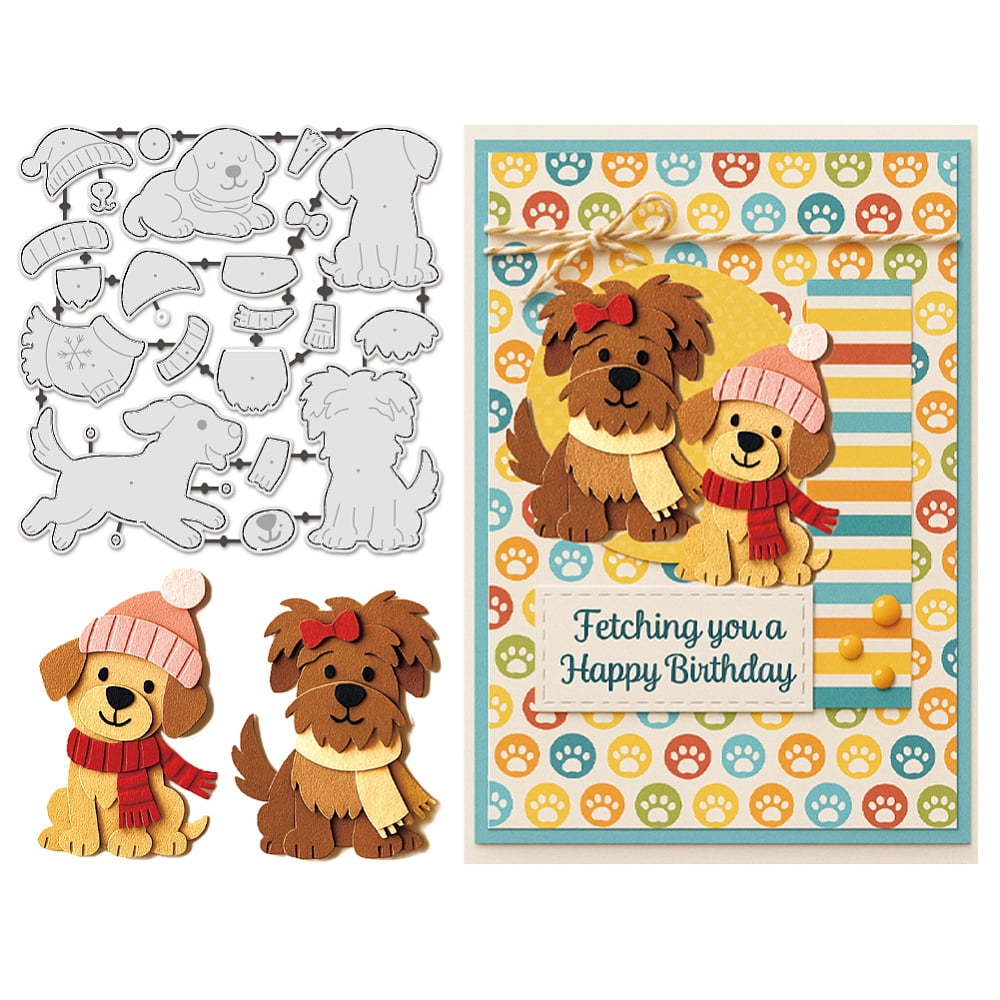 Animal Dog Cutting Dies for Card Making Animal Die Cut Metal Pet ...