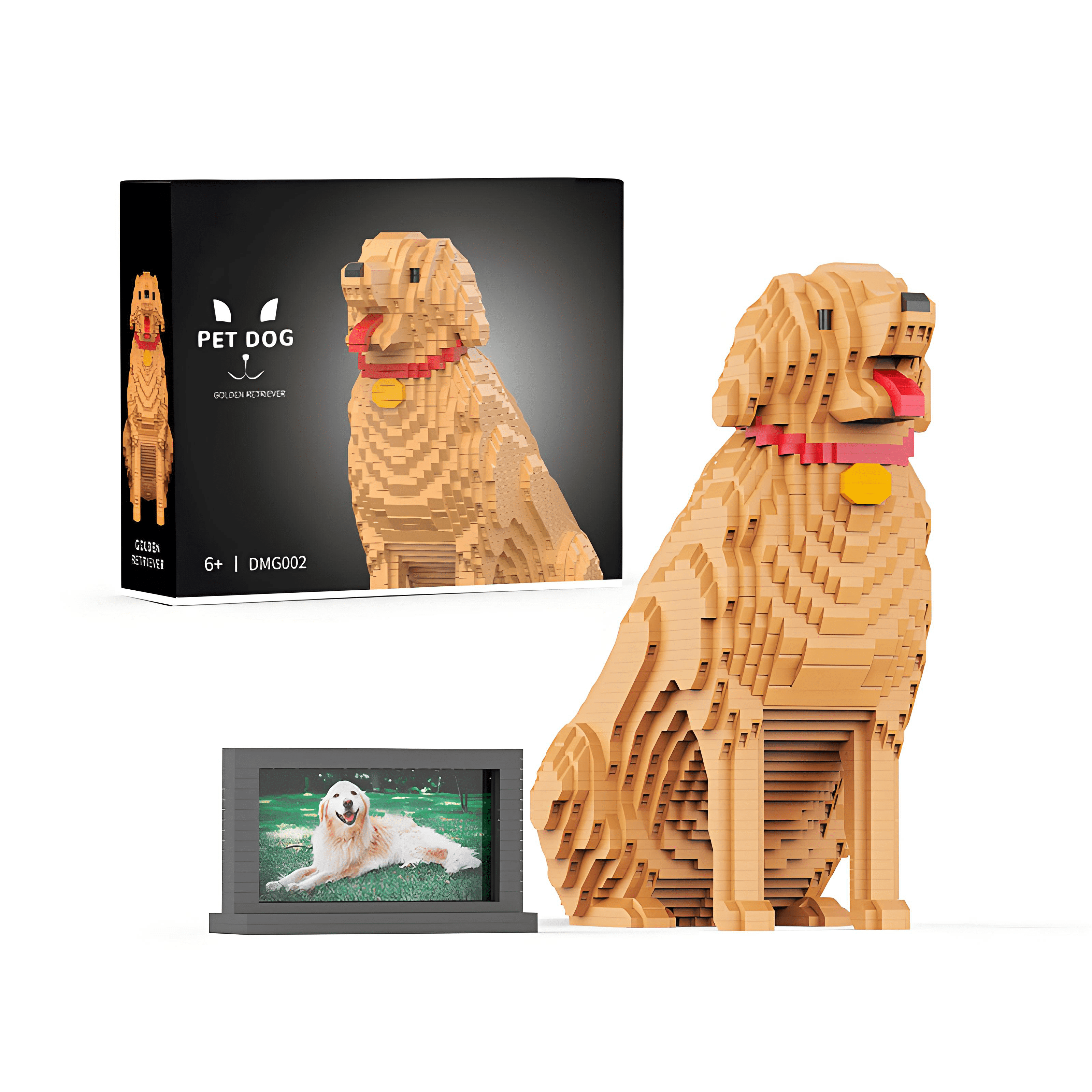 J-AREA Animal Dog Series Micro Building Blocks Set 2929 PCS, Golden ...