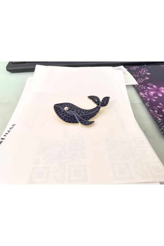 Animal Dolphin Brooch Pin Decorative Accessory for Clothes Bags Hats Handmade Alloy Rhinestone Everyday Use