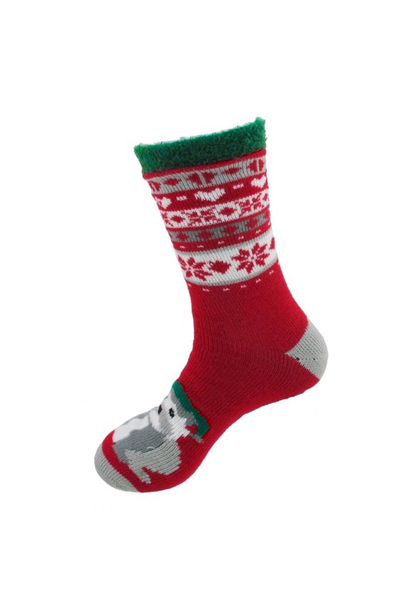 Women's Animal Double Layer Extra Thick Non-Slip Crew Socks - Koala Bear - 1 Pair