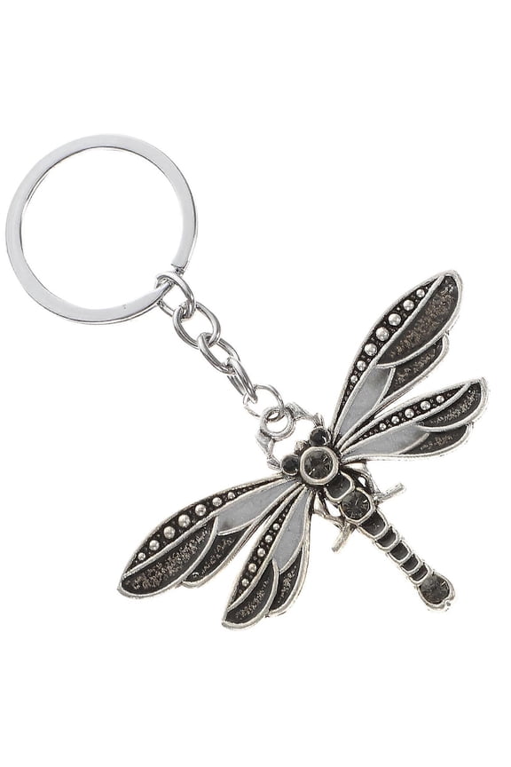Animal Dragonfly Key Keychain 5Pcs Black Accessory