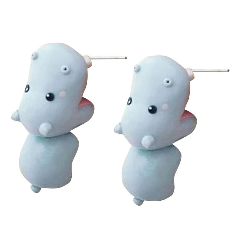 Animal Earrings Cute Earrings 3D Earrings Little Hippo Little 