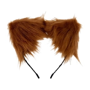 Animal Ears Headpiece Brown Faux Cat Ears Headband Halloween Accessory for Halloween Party Masquerade Anime and Themed Event Dressing Up