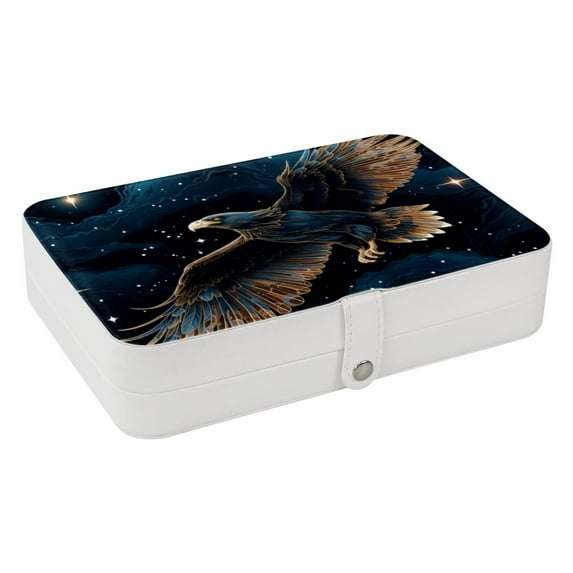 Animal Elegant Jewelry Box Organizer with Removable Compartment and Earring Holder - Portable PU Leather Storage Case