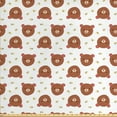 thumbnail image 1 of Ambesonne Animal Fabric by the Yard Upholstery, Bear and Bee Cartoon, 5 Yards, Multicolor, 1 of 4