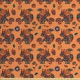 thumbnail image 1 of Ambesonne Animal Fabric by the Yard Upholstery, Ethnic Motif Squirrel Floral, 3 Yards, Dark Peach Multicolor, 1 of 4