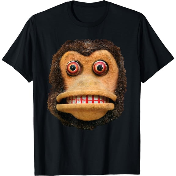 Animal Face - Big Buggy Eyed Face Cymbal Playing Toy Monkey T-Shirt, Unisex T-Shirt